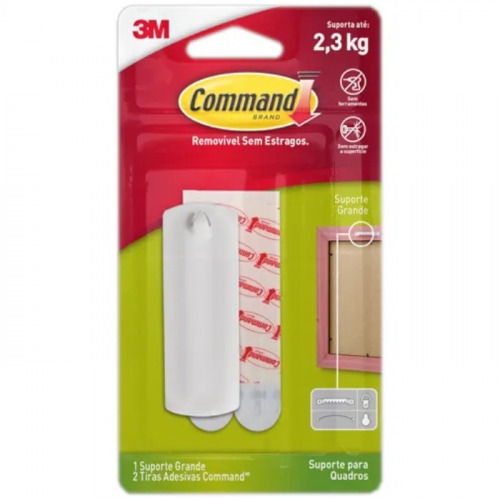Suporte para fixação de quadros com adesivo médio - Command Suporte para fixação de quadros com adesivo médio - Command