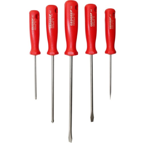 Jogo de chaves de fenda e phillips com 5 peças aço cromo vanádio - R38001005 Jogo de chaves de fenda e phillips com 5 peças aço cromo vanádio - R38001005