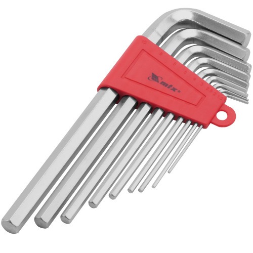 Jogo de chave allen longa 1,5 a 10 mm com 9 pe�as - 123049