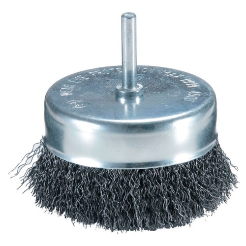 Escova de ao tipo copo arame ondulado 3.1/8