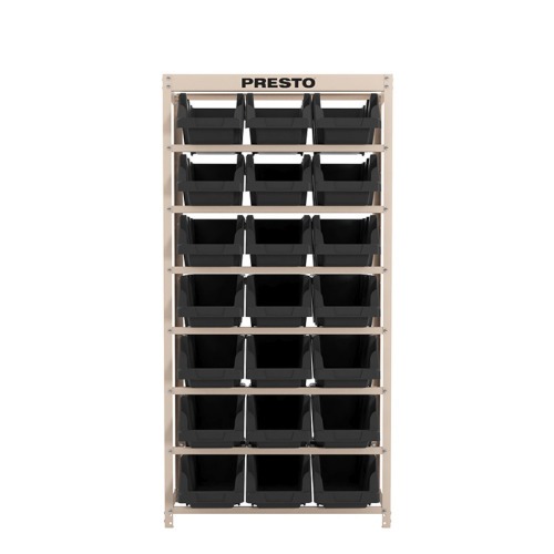 Estante metlica com 21 gavetas n 7 preta