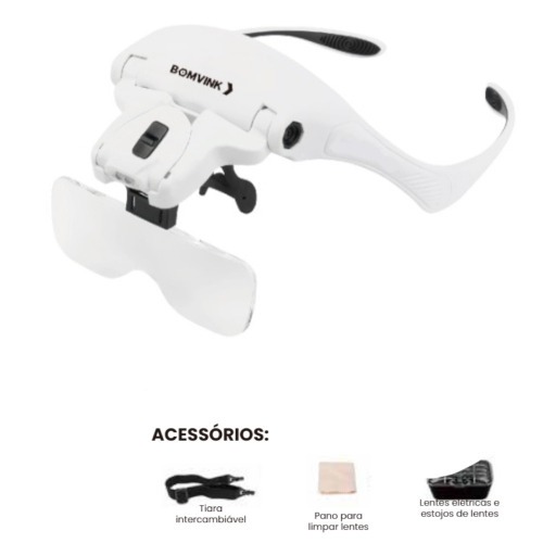 culos Com Lupa de Cabea e Luz LED - BOM-7460 