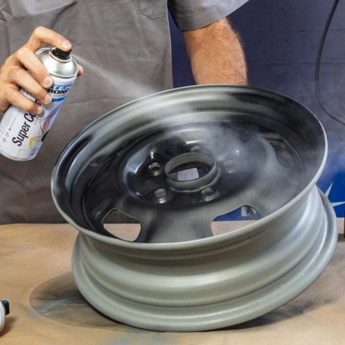 Kit 2 tintas spray preto fosco de uso geral 350 ml