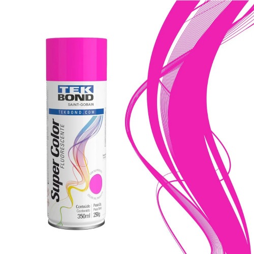 Tinta spray rosa Fluorescente 350ml - Super color Fluorescente Tinta spray rosa Fluorescente 350ml - Super color Fluorescente