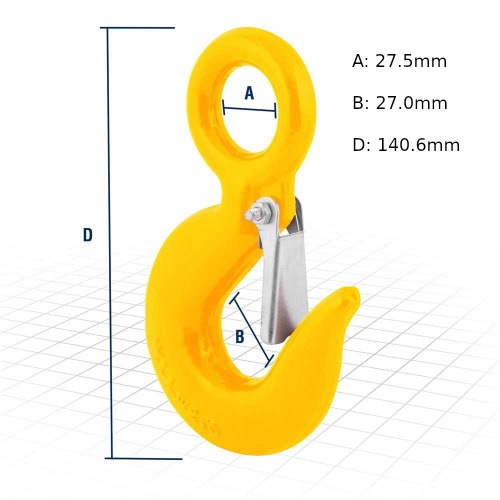 Gancho olhal com trava de segurana 1,5 toneladas