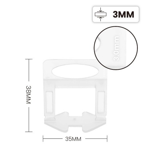 Espaador e nivelador para piso 3,0 mm com 100 peas - BOM-5546