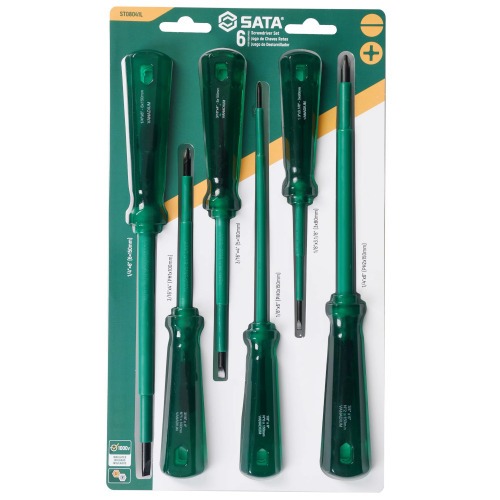 Jogo de chave de fenda e phillips com 6 pe�as - ST08041L