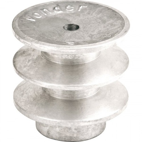 Polia de alumnio 2 canais perfil B 110 mm sem furo 