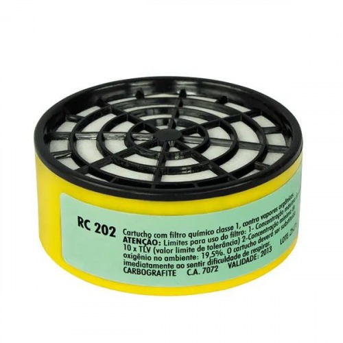 Cartucho para máscara respiratória - RC-202 Cartucho para máscara respiratória - RC-202
