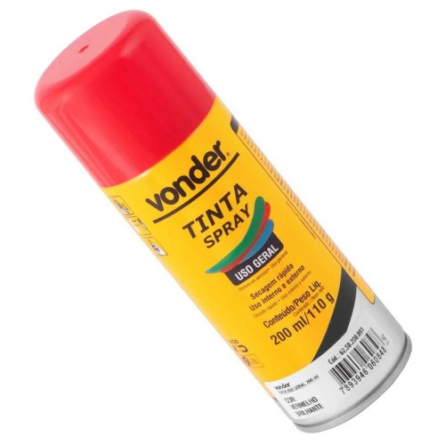 Tinta spray para uso geral vermelho brilhante 200 ml