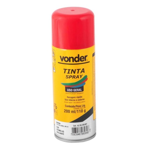 Tinta spray para uso geral vermelho brilhante 200 ml