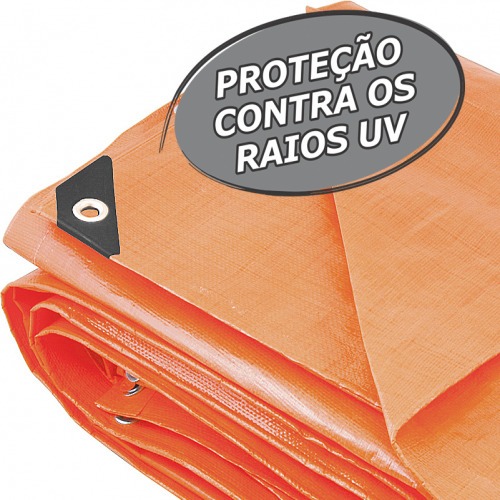 Lona refor�ada de polietileno laranja 2 m x 2 m 