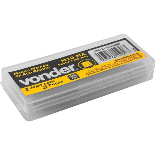 Jogo macho manual de ao rpido 10 x 1,50 mm MA 3 peas
