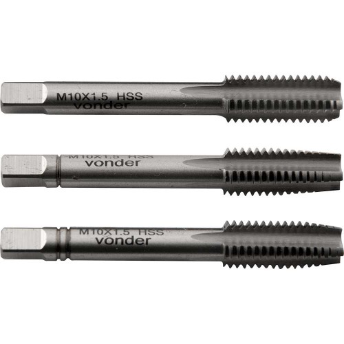 Jogo macho manual de ao rpido 10 x 1,50 mm MA 3 peas