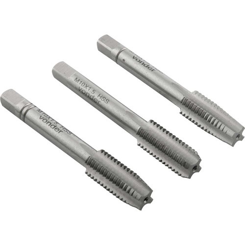 Jogo macho manual de ao rpido 10 x 1,50 mm MA 3 peas