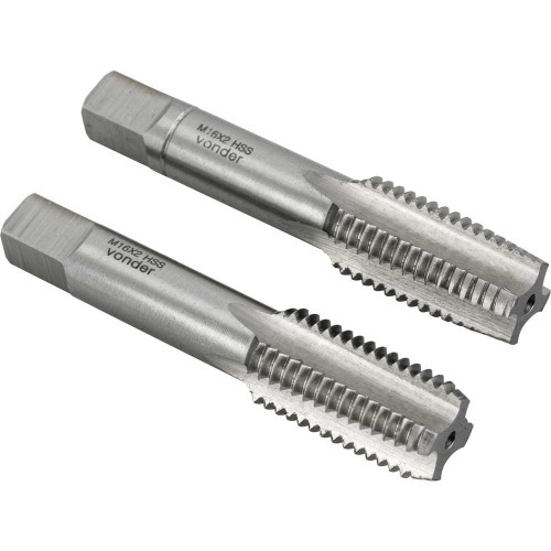 Jogo de macho manual de a�o r�pido 16 x 2 mm MA 2 pe�as