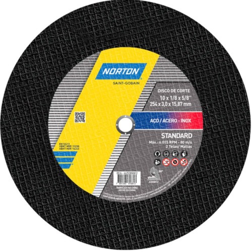 Disco de corte para metal e inox 10