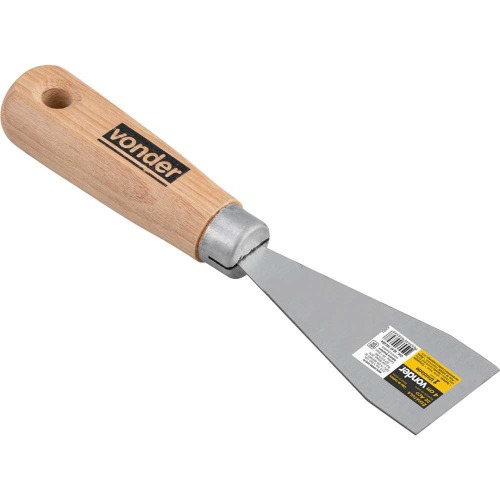 Esp�tula de a�o de 4 cm cabo de madeira