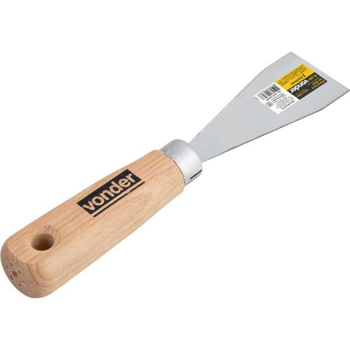 Esp�tula de a�o de 4 cm cabo de madeira