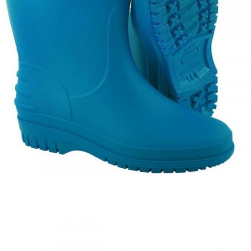 Bota de PVC azul com forro Bota de PVC azul com forro