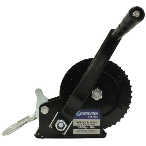 Guincho manual catracado 540 kg cabo de ao 4,64 mm x 10 m