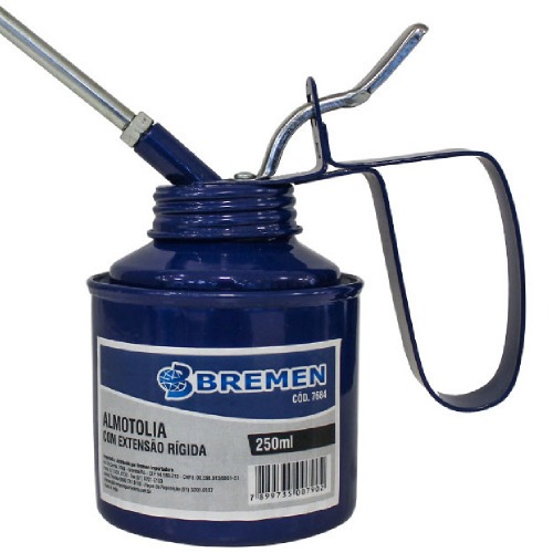 Almotolia met�lica com bico r�gido 250 ml - 7684