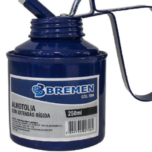 Almotolia met�lica com bico r�gido 250 ml - 7684
