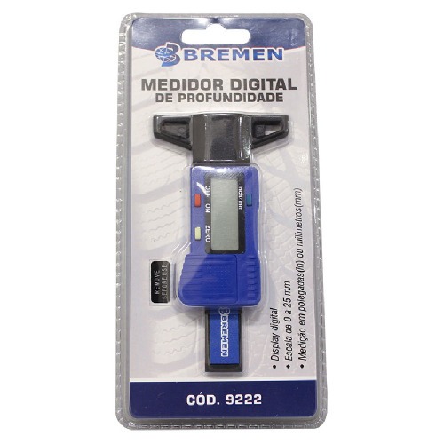 Medidor de profundidade digital de sulcos de pneus - 9222