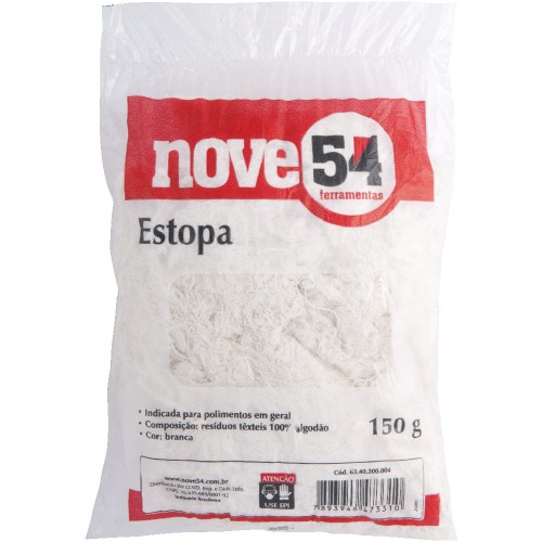 Estopa branca para polimento 150 gramas