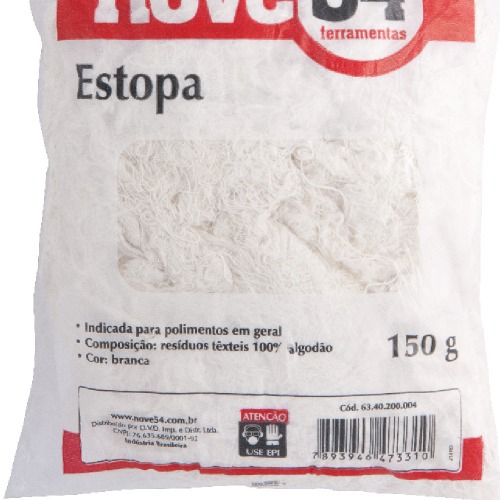 Estopa branca para polimento 150 gramas