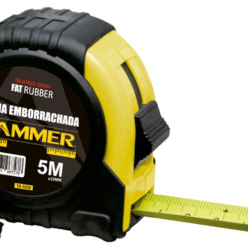 Trena emborrachada com fita de a�o 25 mm x 5 m com trava