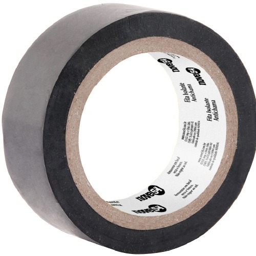 Fita isolante antichama preta 19 mm x 10 m
