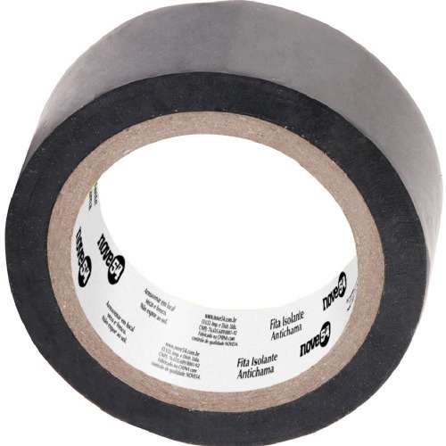 Fita isolante antichama preta 19 mm x 10 m