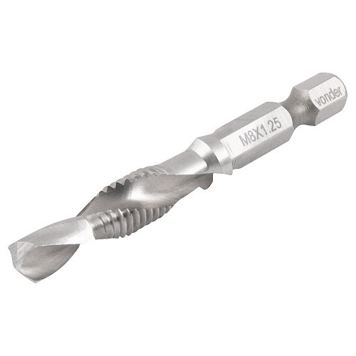 Broca/macho combinado M8 x 1,25 mm