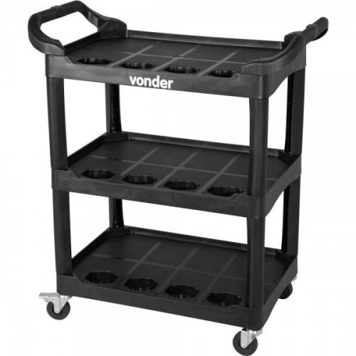 Carrinho para detalhamento automotivo 3 bandejas - CAV 010