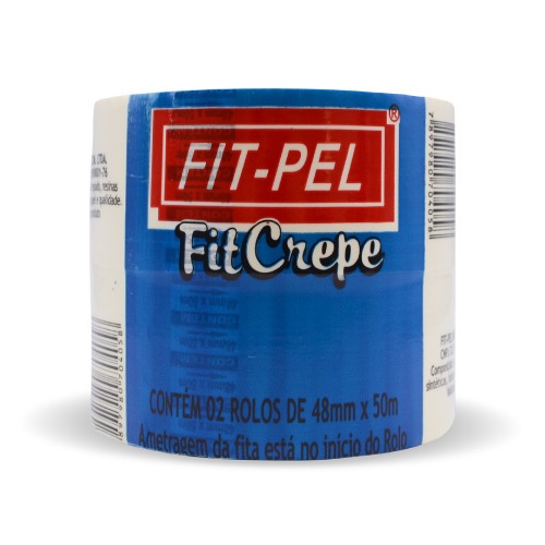 Fita crepe adesiva 48 mm x 50 metros com 2 peças - 10402104 Fita crepe adesiva 48 mm x 50 metros com 2 peças - 10402104