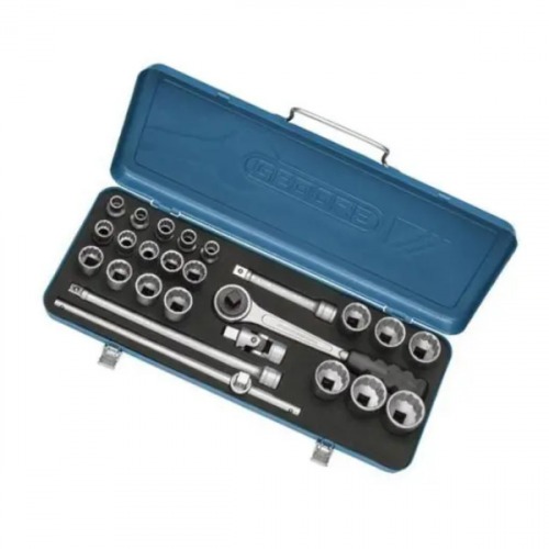 Jogo de soquete estriado 10 a 32 mm encaixe 1/2