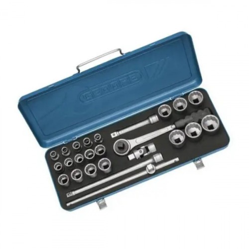 Jogo de soquete estriado 10 a 32 mm encaixe 1/2