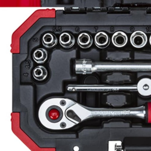 Jogo de soquetes sextavado 4 a 13 mm encaixe 1/4