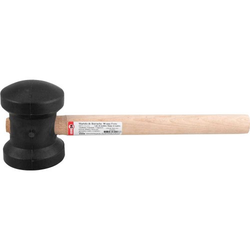 Martelo de borracha 80 mm preto