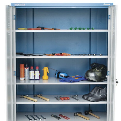 Armrio com 5 prateleiras e portas de ao - AM-11