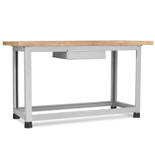 Bancada desmontvel com 1 gaveta e tampo em compensado pinus envernizado - BM-A