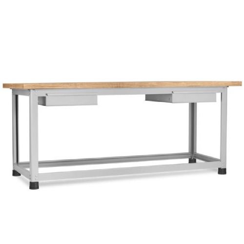 Bancada desmont�vel com 2 gavetas e tampo em compensado pinus envernizado - BM-F