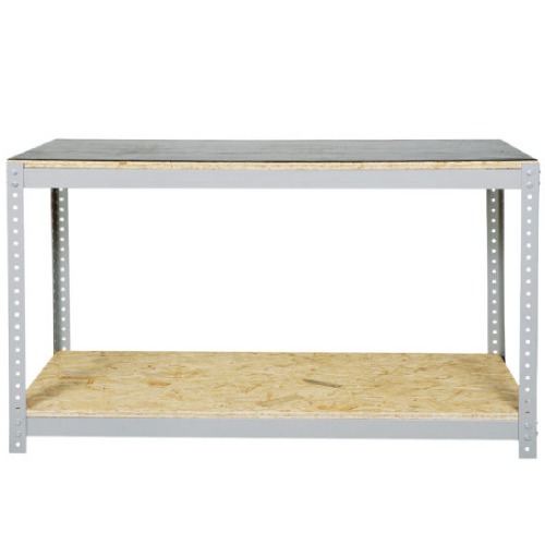 Bancada desmont�vel 1500 x 600 mm com 1 prateleira e tampo em madeira osb - BM-J