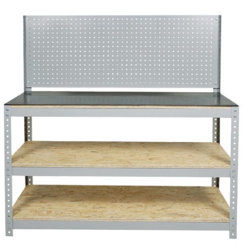 Bancada desmont�vel com 2 prateleiras e painel perfurado - BM-V