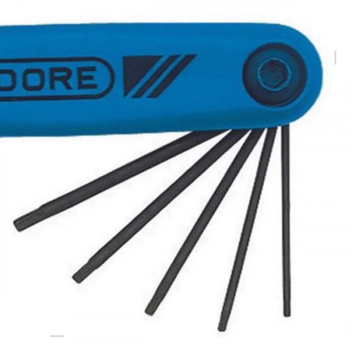 Jogo de chave hexalobular T6 a T25 com 8 peas 43TXSCL