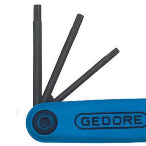 Jogo de chave hexalobular T6 a T25 com 8 peas 43TXSCL