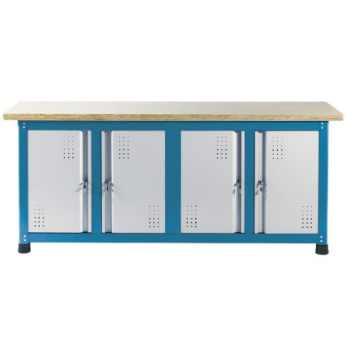 Bancada desmont�vel com 4 portas e tampo em compensado pinus envernizado - BM-T