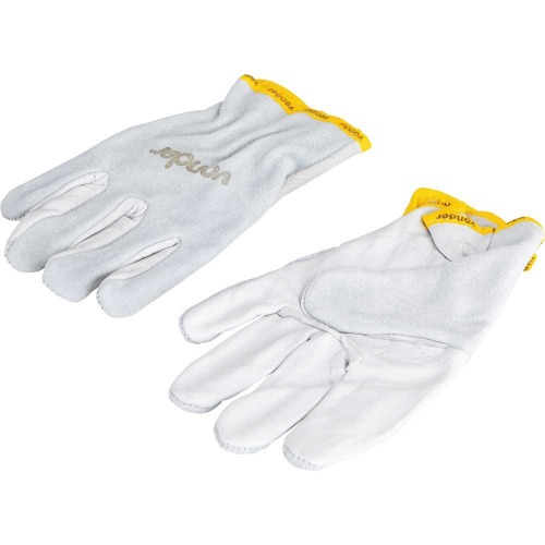 Luva em vaqueta mista sem reforo