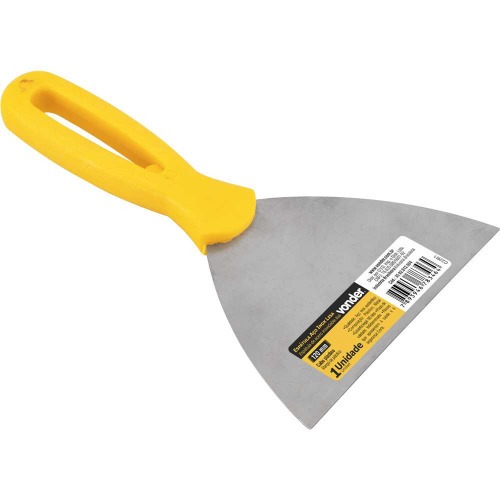 Esptula de ao inox 120 mm com cabo de plstico